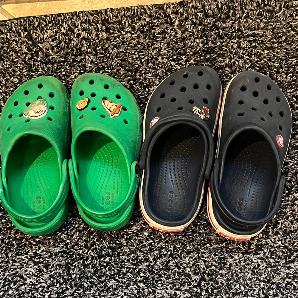 CROCS Kids Sandals - Green and Black